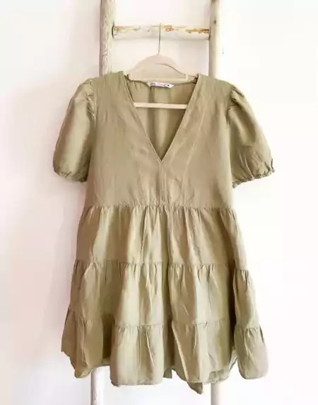 Robe fluide verte Zara